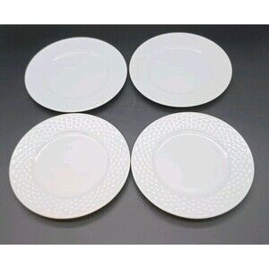 4 Mitterteich German Porcelain Bread & Butter Plates Dessert Appetizer Weave